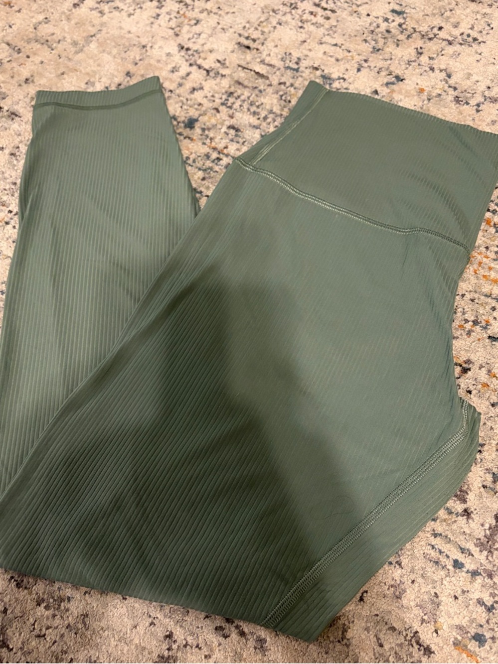 lululemon athletica Ribbed High-Rise Leggings in Sage Green